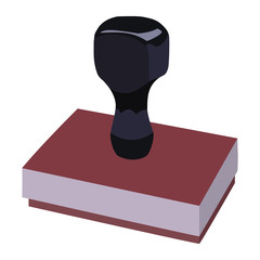 Rubber Stamp Illustration Isolated on White Background