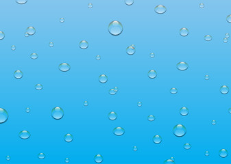 water drop on blue background, illustration design
