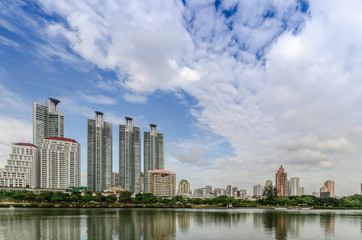 Obraz premium Benjakiti park, Bangkok Thailand.