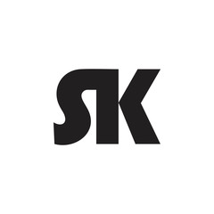 letters sk linked logo vector