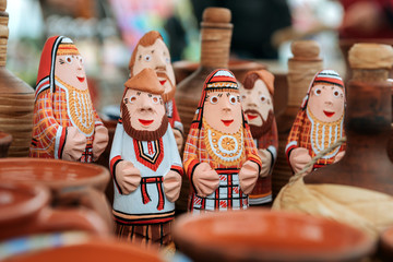 Udmurt style clay toys on fair