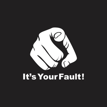 Pointing Finger Your Fault Symbol Vector