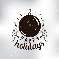 Merry Christmas typography.