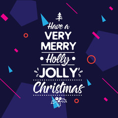 Fototapeta premium Merry Christmas typography.