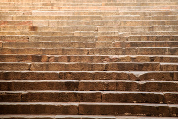 Inner view of Adalaj Ni Vav (Stepwell) or Rudabai Stepwell. Built in 1498 by Rana Veer Singh is five stories deep. Ahmedabad, Gujarat, India