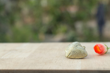 Hearts and red flower design for love, wedding and valentine's day background