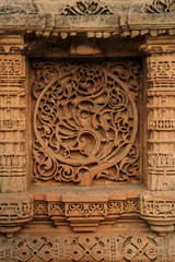 Inner view of Adalaj Ni Vav (Stepwell) or Rudabai Stepwell. Built in 1498 by Rana Veer Singh is five stories deep. Ahmedabad, Gujarat, India