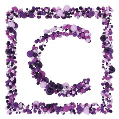 Letter C. Scientific style molecules font. 3d illustration isolated on white.