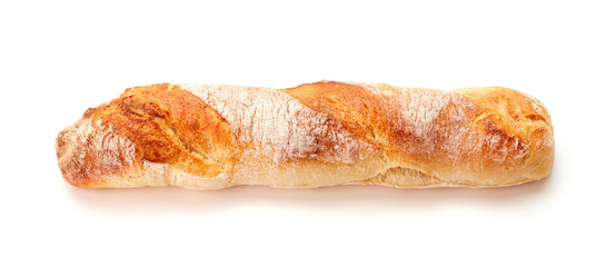 baguette bread isolated on white background