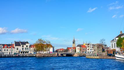 Fototapeta na wymiar Cityscape of Delft, The Netherlands.