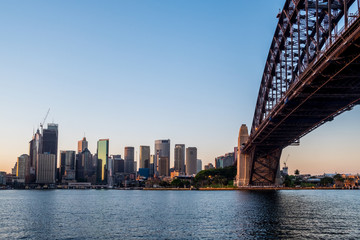 Fototapeta na wymiar Sydney Harbour Bridge and city