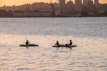 Kayaking on Sydney Harbour at sunrise