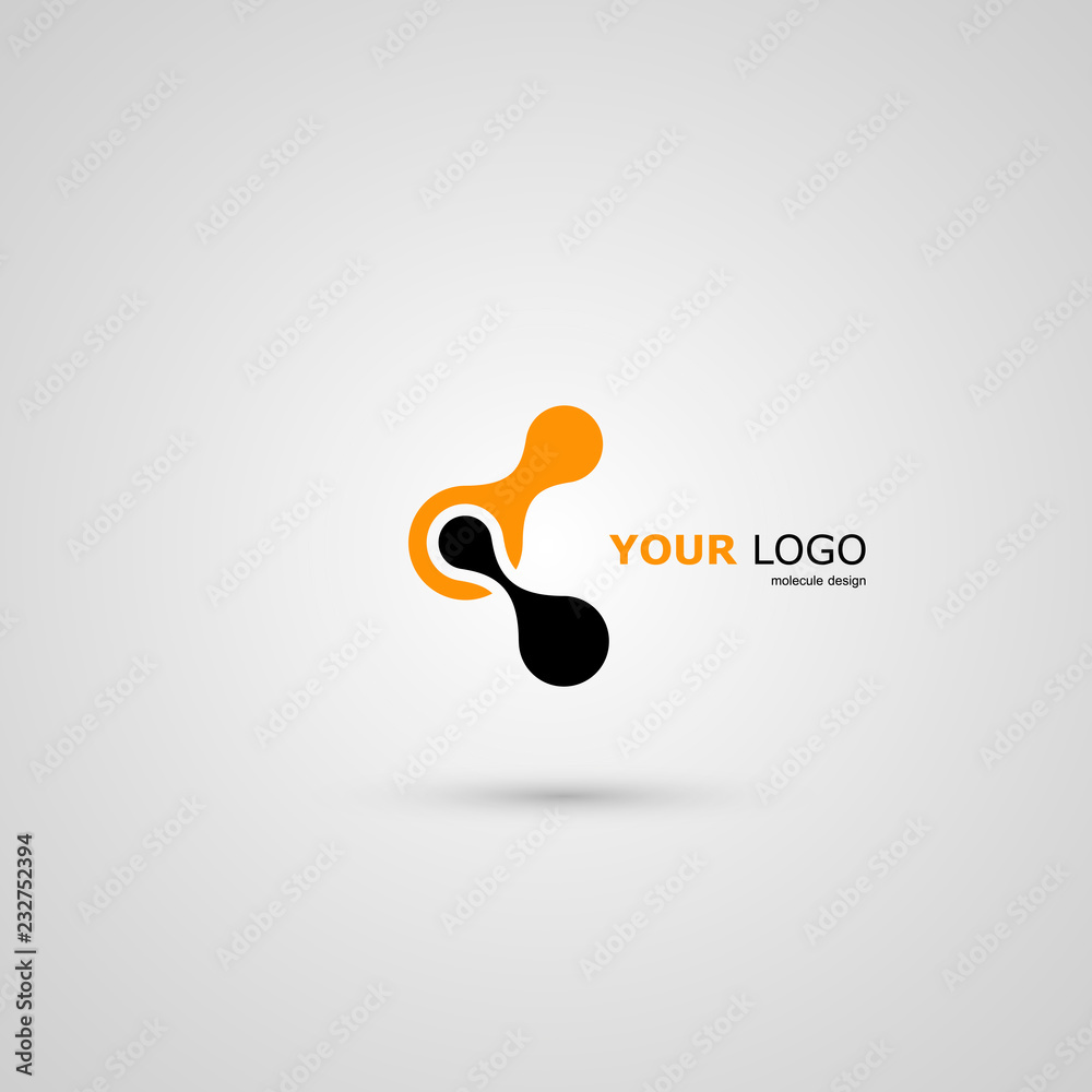 Aufkleber connect abstract molecule vector icon