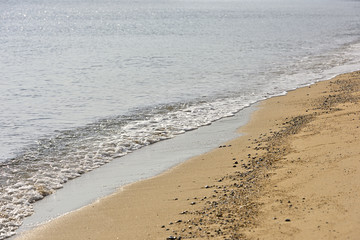 砂浜の波打ち際