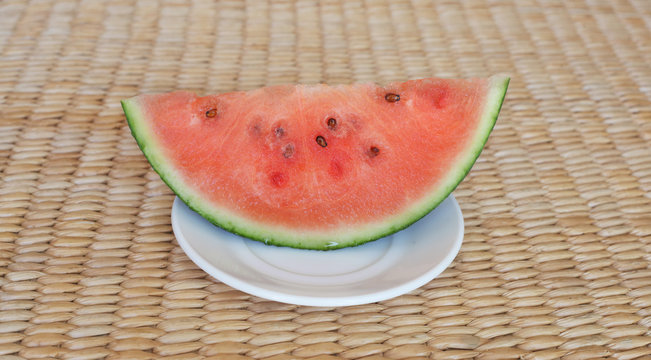 Bright watermelon slice