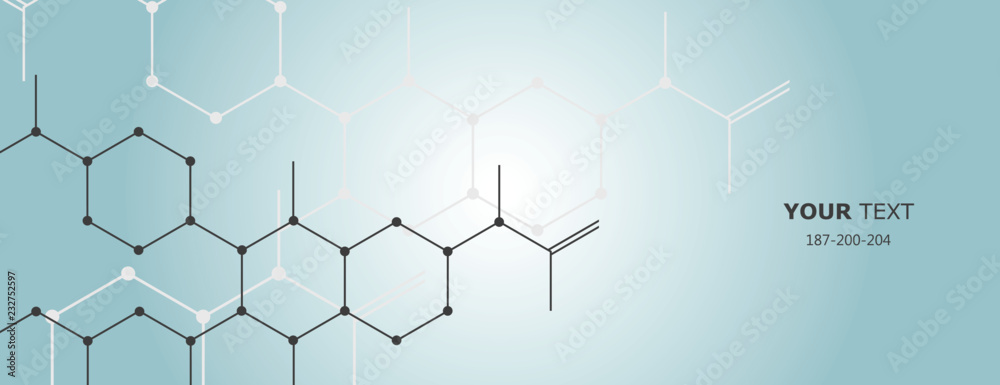 Poster Vector abstract background with connect hexagon pattern