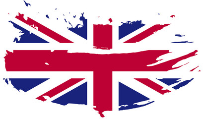 Great Britain Flag - Grunge Vector Flag - obrazy, fototapety, plakaty