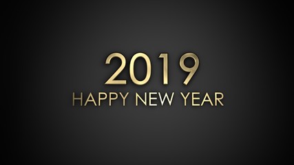 Fototapeta na wymiar 2019 Happy New Year