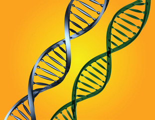 DNA code 3d concept isolated . 3d rendered illustration