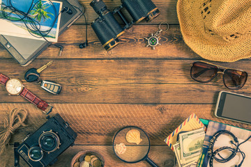 vintage travel items collection