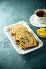 Homemade lemon cinnamon bread