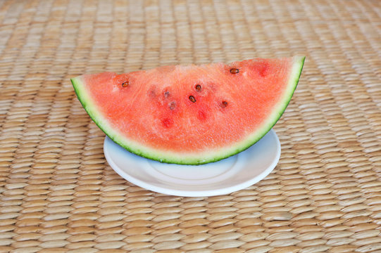 Bright watermelon slice
