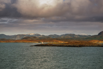 Norway Landscape scene around Tromso during winter