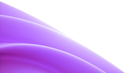 Purple swirl abstract surface on white background 3d illustration
