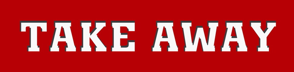 TAKE AWAY Banner Post Stamp