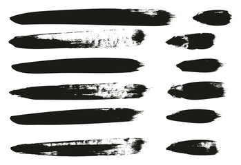 Calligraphy Paint Brush Lines High Detail Abstract Vector Background Set 96