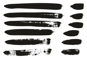 Calligraphy Paint Brush Lines High Detail Abstract Vector Background Set 93