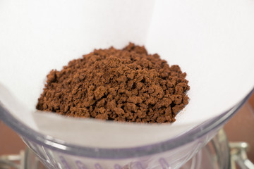 Drip coffee with paper filter tool