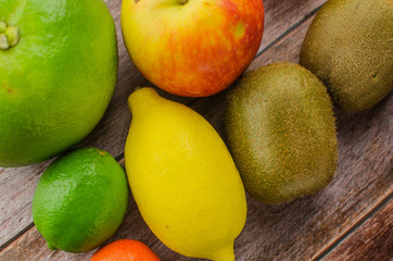 Citrus fruits orange, lemon, grapefruit, mandarin, lime