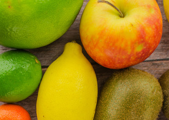 Citrus fruits orange, lemon, grapefruit, mandarin, lime