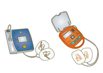 応急手当イラスト89：AED