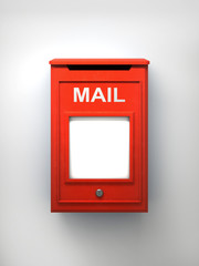 Post box 3d illustration