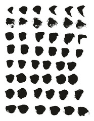 Fototapeta premium Calligraphy Paint Brush Lines High Detail Abstract Vector Background Set 51