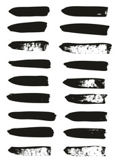 Calligraphy Paint Brush Lines High Detail Abstract Vector Background Set 29