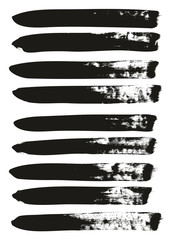 Calligraphy Paint Brush Lines High Detail Abstract Vector Background Set 03