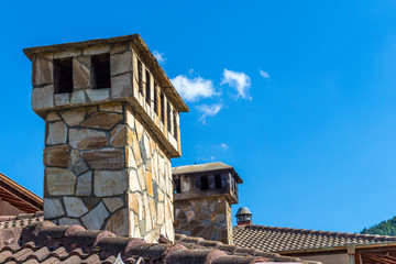 Stone shimney of house