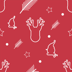 cartoon christmas holiday pattern seamless background