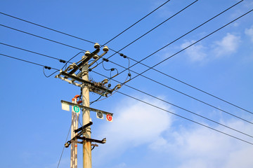 Power facilities under the blue sky