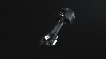 3d illustration of piston on a dark background