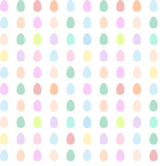 Fototapeta na wymiar Seamless pattern with Easter eggs of different colors isolated on white.