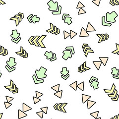 Different Arrows. Seamless vector EPS 10 Flat geometric pattern texture. Multicolor abstract background for print and textile