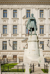 Pecs, Hungary - October 06, 2018: Monument to Lajos Kossuth