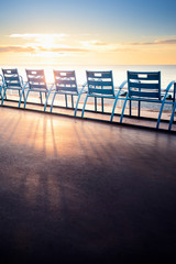 Les chaises bleue de Nice