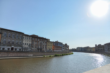 Arno river in Pisa (Italy)