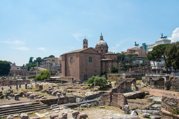 Obraz premium Widok na Forum Romanum (Włochy)