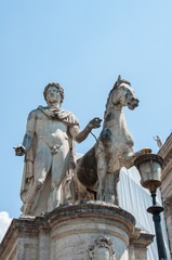 Fototapeta na wymiar Statue of Pollux in the Capitoline Hill in Rome